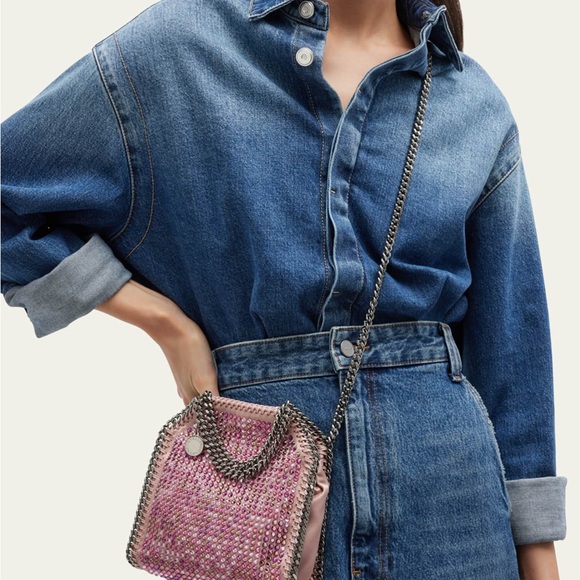 Stella McCartney Pink and Silver Shoulder Bag - Picture 2 of 11